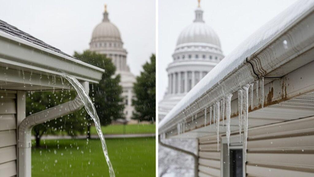How Do Seamless and Sectional Gutters Perform Under Wisconsin’s Climate Conditions