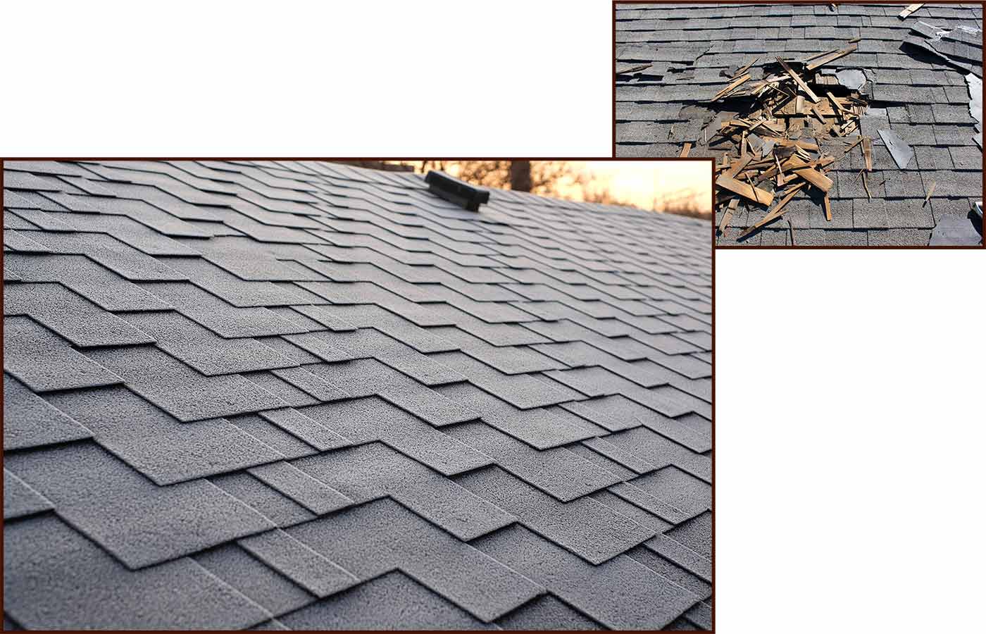 Roofing before and after images from Horizon Exteriors