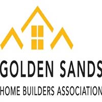 Yellow rooftops logo for Golden Sands Home Builders Association, Wisconsin Exterior Contractor.
